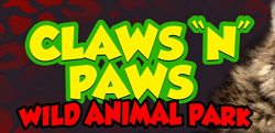 [Claws -n- Paws Wild Animal Park Logo]